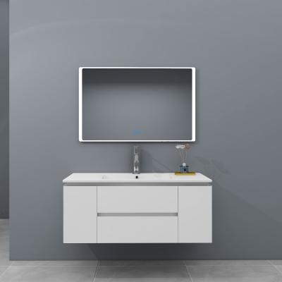 China Modern Full Style 120cm PVC Furniture Vanity Bathroom Cabinet for sale