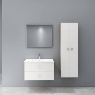 China Modern Undercounter Basin Storage Design Mirror Sink Vanity Deep Bathroom Cabinet for sale