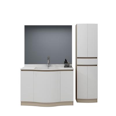 China Modern Minimalist Bathroom Cabinet Floor-standing Modern With Side Cabinet Factory Direct Sales 122cm for sale