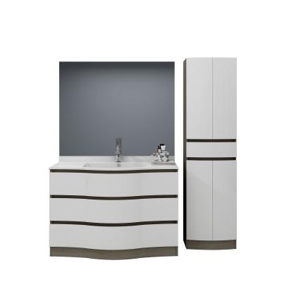 China Modern Minimalist Bathroom Cabinet Floor-standing Modern With Side Cabinet Factory Direct Sales 122cm for sale