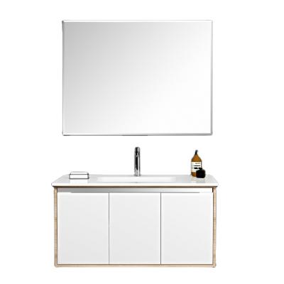 China Modern Wash Basin Combination With Mirror Modern Minimalist Custom Design Bathroom Cabinet for sale