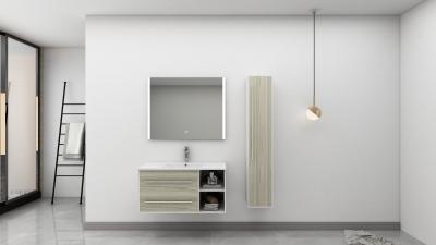 China Modern MDF Cabinet Economic Modern Design With LED Mirror Bathroom Sink Basin for sale