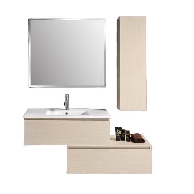 China Modern Wall Mounted Overlay Bathroom Cabinet Misplaced Master Cabinet With Mirror And Side Cabinet for sale