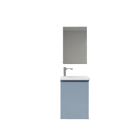 China XINQILONG Modern Ceramic Small Bathroom Cabinet Basin Bathroom Mirror Set Width 250mm MDF for sale