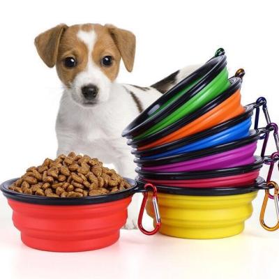 China Wholesale Non-automatic Portable Silicone Collapsible Dog Wheels Outdoor Collapsible Pet Water Bottle Feeder For Travel for sale