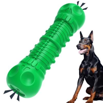 China Viable Indestructible Rubber Pet Toys Dental Care Toothbrush Dog Squeaky Chew Toys Hard for sale