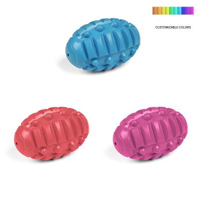 China Viable Pet Toy Pet Puzzle Toy Ball Chew Duct Voice Interactive Rubber Squeaky Toy for sale