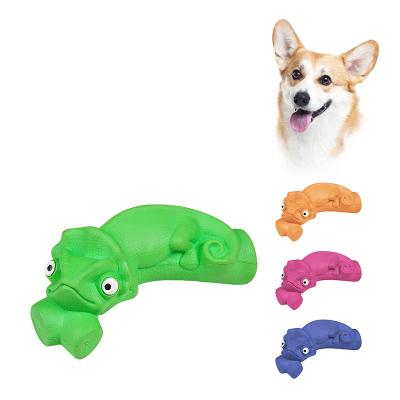 China Viable Dog Chew Teeth Cleaning Toy Rubber Chameleon Dog Toys For Pampering Exercising Toys For Pets for sale