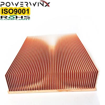 중국 Customized Copper Skived Fin Heat Sink Copper  OEM Heat Sink Anti-Oxidation 판매용