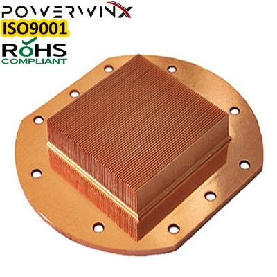 중국 Customized Copper Skived Fin Heatsink Copper Alloy Cutting Size ISO 9001 Certification 판매용