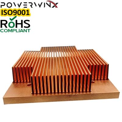 China China OEM Copper Aluminium Heat Sink Folded Fin Heat Sink, Custom Heatsink for sale