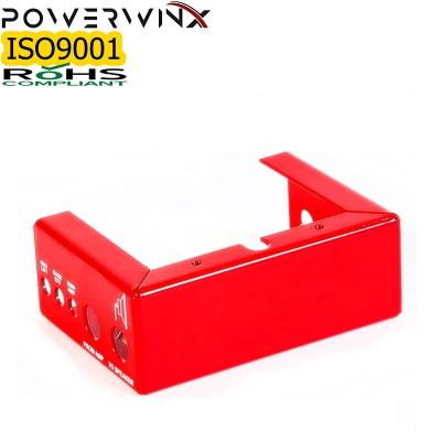 Китай 0.01-0.05mm Sheet Metal Fabrication Parts With Red Powder Coating Color STEP продается