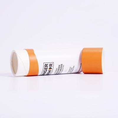 China Biodegradable Design Customized Packaging Paper Tube Sunscreen Moisturizer Round Paper Tube for sale