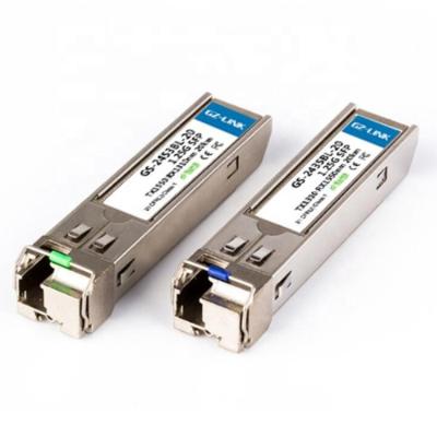 China FTTH SFP 1.25G BIDI Module Simplex SFP Transceiver 20km 1310nm 1550nm SMF LC DDM for sale