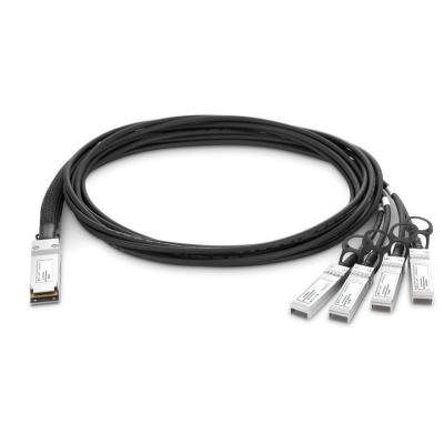 China PVC (OFNR) GZ-LINK 1M 40G QSFP+ to 4x10G SFP+ to 4 SFP+ Passive Attach Copper Breakout Direct Cable QSFP+ for sale