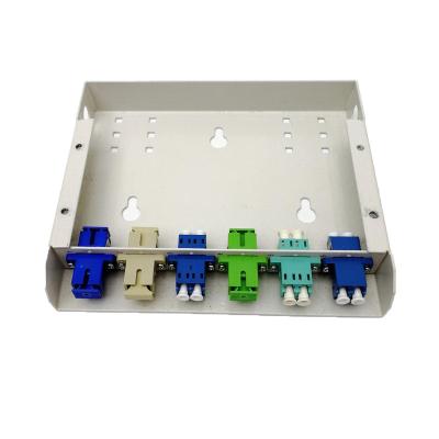 China GZ-LINK Distribution Box Mini FTTH Indoor End Enclosure Wall Mountable Indoor Metal 6 Cores Fiber Optic Termination Box for sale