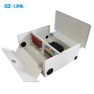 China Hot Selling FTTH GZ-LINK Loaded With 8 SC Adapters 1*8 Splitter Indoor Wall-Mount Fiber Optic Box for sale