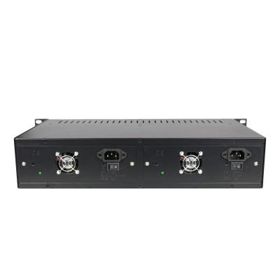 China GZ-LINK New Cost-effective 2U 14 Slots Support-mount Fiber Optic Media Converter Chassis GHMCRACK14 for sale