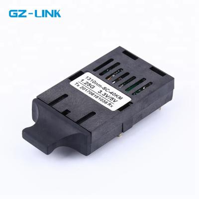 China Wholesale Industry GZ-LINK Control System 40 Kilometers 5V 1310nm Single Mode Dual SC Optical Fiber Optic Fiber Header Module 1*9 Transceiver For Media Converter for sale