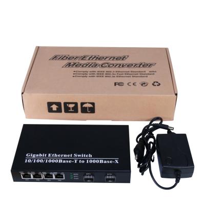 China QoS Customized 4*10/100/1000Mbps RJ45 Fiber Optic Ethernet Network 2.5g Unmanaged Switch for sale