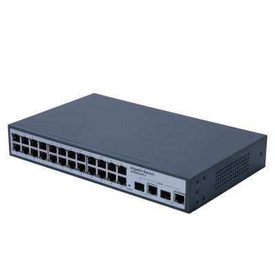 China Unmanaged QoS Port Fiber Optic Ethernet Network Switch 24*10/100base-Tx Rj45 24 Port Poe Managed for sale