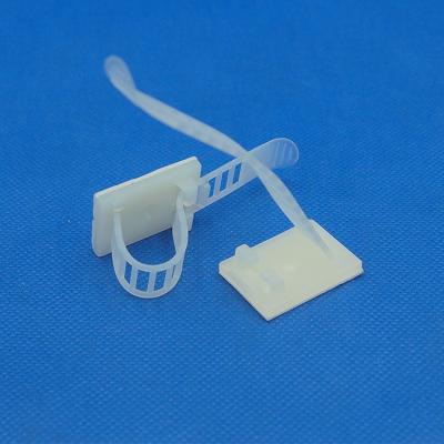 China Hot Selling Adhesive Plastic Cable Management Clips Hold Plastic Cable Ties Curved Flat Screw Cable Fixing for sale