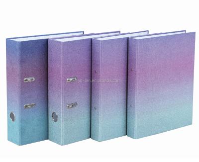 China Office Gradient Ramp Glitter Paper Lever Arch Folder &paper Ring Binder for sale