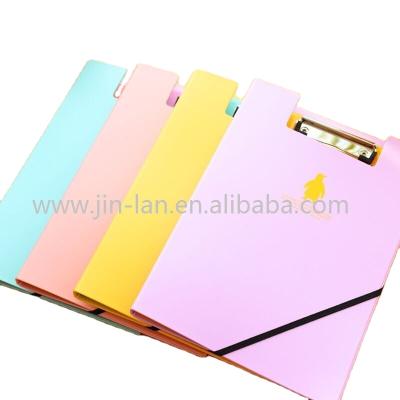 China Durable A4 Size Cardboard Folder With Metal Clip for sale