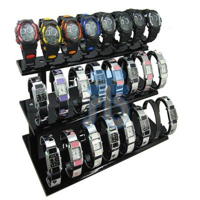 China Moderm Luxury Acrylic Clear Watch Display Stand With Logo for sale