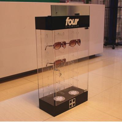 China Modern countertop acrylic sunglass display case with lock for sale