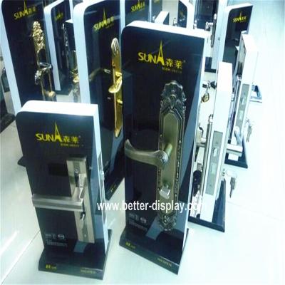 China Hotel Acrylic Custom Door Lock Display Stand For Glass Door Lock for sale