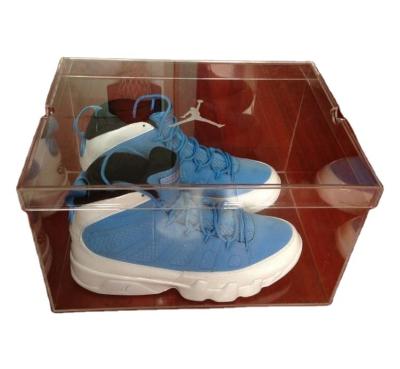 China Custom Clear Acrylic Shoe Box With Lid Manufacturers for sale