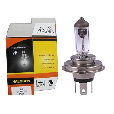 China High Quality Auto Headlight Wholesale 12V 60/55W 5300K Tungsten Halogen H4 Lamp Bulbs for sale