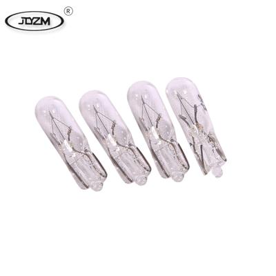 China OEM Quality T5 Car Clear Light Interior Instrument Lights Dashboard Indicator Halogen Bulb Wedge Warning Bulb for sale