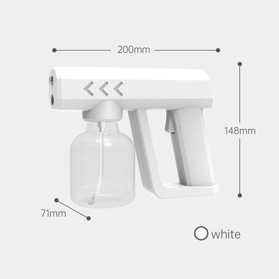 China Garden Plastic Electric Cordless Water Wash Station Sanitizer Air Atomizer Sanitizer Cheapest Blue Light Power Wash Nano Spray Gun for sale