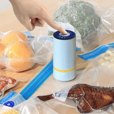 China Portable Hotel Mini Handheld Vaccum Food Sealer Pump Vacuum Sealer Machine USB Rechargeable for sale