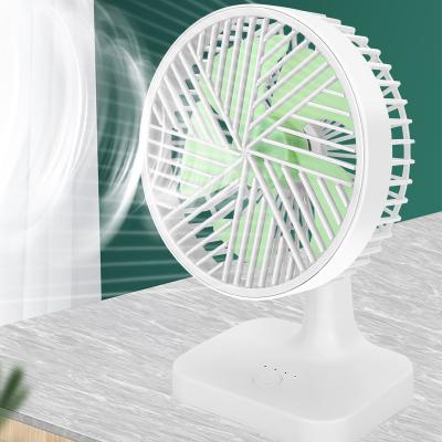 China 2021 Small USB Hotel Portable Table Fan Strong Wind Mini Rechargeable Desktop Fan for sale