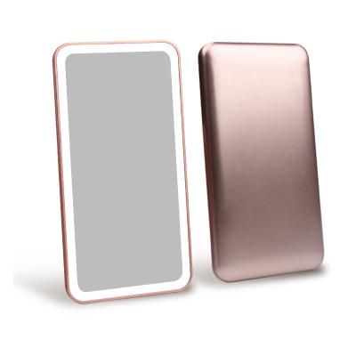 China LED Mirror Pocket Mini Portable USB Portable Makeup Lighted Cosmetic Filling Mirror for sale