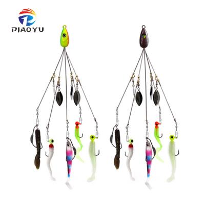 China Metal Lead Piaoyu Fishing Set 21.5cm Group 18g Fishing Lures Soft Lead Hook Fishing Bait Soft Fish for sale