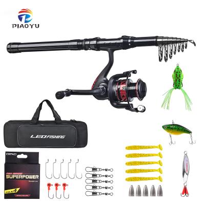 China Professional Carbon Piaoyu Lures Fishing Rods Sea Fishing Telescopic Rod Set with Fishing Reel and Groundbait for sale