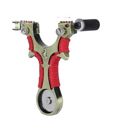 China High Precision PIAOYU Alloy Laser Hunting Professional Slingshot Shooting Aiming Catapult With Rubber Sling Shooting Outdoor Sports Entertainment for sale