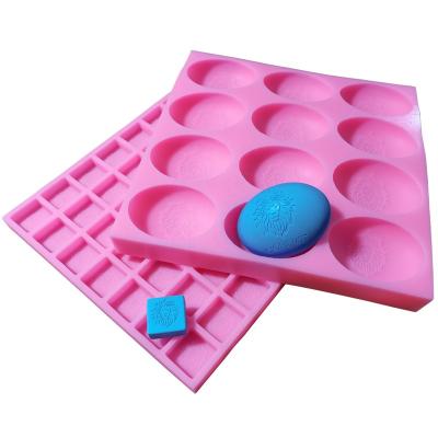 China Sustainable Custom Hotel Soap Mold Oval Soap Bar Molds with Brand Name Customize Silicone Mold for Natural Soap Making for sale