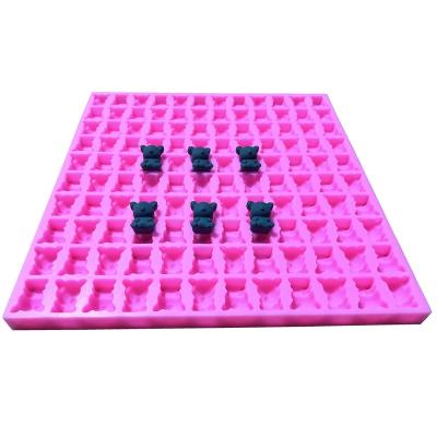 China Sustainable 120 Cavities 3D Bear Custom Chocolate Mold Factory Custom Silicone Mold Tray for Chocolate Candy Cake Sugarcraft Ice for sale