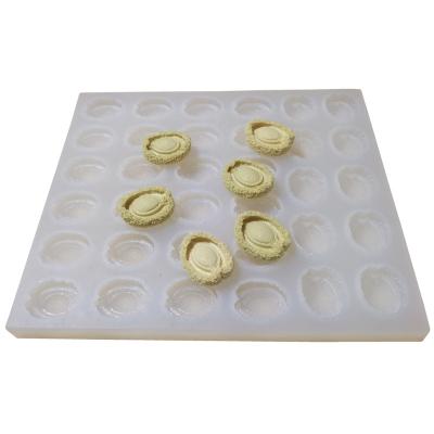 China Sustainable 36 Cavities Custom Food Grade Simulation Abalone Silicone Mold for Vegetarian Diet Restaurant for sale