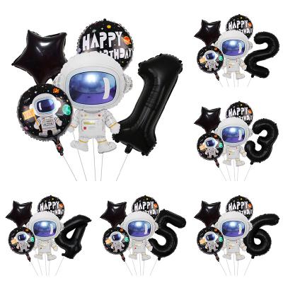 China Astronaut Movie 5pcs Foil Balloon Set Theme Birthday Party Decoration Space Foil Balloons Boy Party for sale