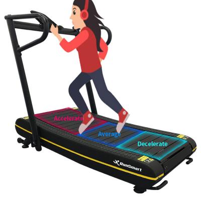 China PVC Runsmart Exercise and Fitness Home Curved Foldable Curve Treadmill Woodway Home Gym Equipment for sale