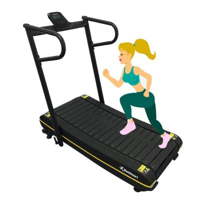 China Runsmart High Quality Home Gym Home Equipment Machine Foldable Walking Running Mini Plus Curved Manual Treadmill for sale