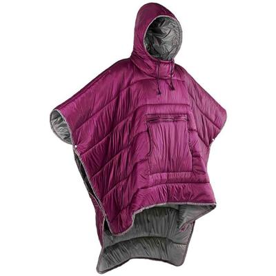 China Breathable Portable Cover Poncho Travel Hooded Outdoor Water Resistant Quilted Poncho Coat for sale