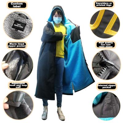 China Warm Coating Waterproof Surf QUICK DRY Poncho Dryrobe Waterproof Changing Robe for sale