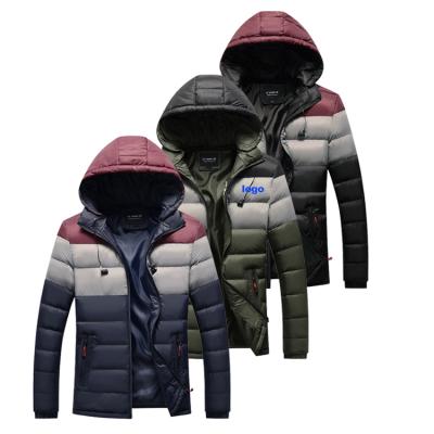 China Mens Logo Mens Padded Coats Bubble Waterproof Custom Made Stripper Jacket Warm Winter Men's Jacket For Men for sale